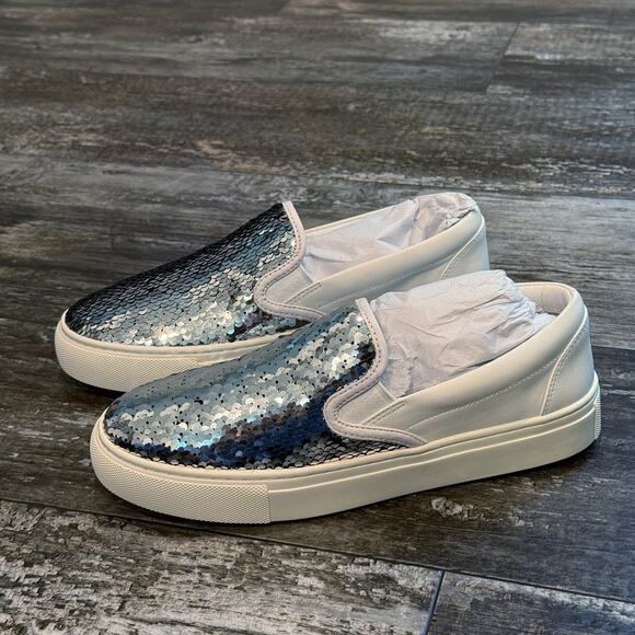 Tory Burch Carter Slip-On Shoes Womens 6.5 Sequin Leather Casual‎ Sneakers NIB - Picture 6 of 15